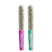 Rizzlers Bubba Bomb + Rainbow Booty Twisters 2 x 0.5g Infused Pre-Rolls