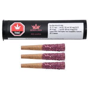 Queen Of Bud - Red Jasper 3 x 0.5g Liquid Diamond Infused Blunts