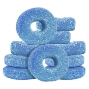 Multipack of 10, Sour Blue Raspberry 10mg THC Soft Chews- Olli Os