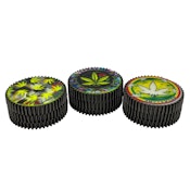 Arsenal Glitter Bud Leaf 55mm 3-Pc Grinder