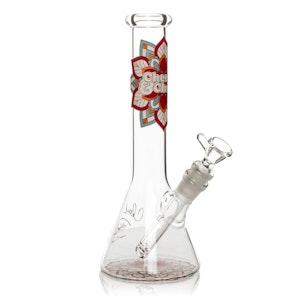 CHEECH & CHONG GLASS - CHEECH & CHONG GLASS - 10" MANDALA GLOW-IN-THE-DARK BONG