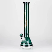 Genie 18"  color-tube and clear-bottom beaker water bong