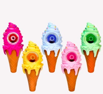 Headsworld  - Dripping Ice Cream Silicone and Glass Pipe