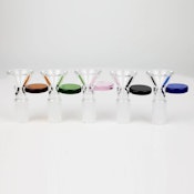 Glass Bowl with Colour Round Handle