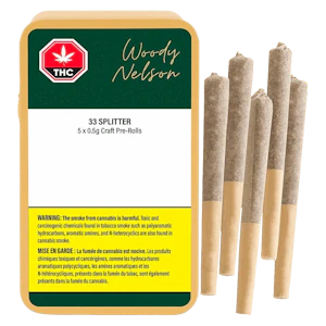 Woody Nelson - 33 Splitter Craft Pre-Rolls 5x0.5g Pre-Rolls