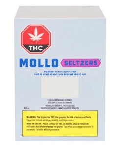 Mollo Seltzers - Wildberry Acai Seltzer Multi Pack - THC:CBG 10mg:20mg x 355ml x 4