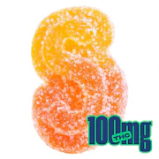 Fully Blasted Peach Orange 1:1 THC CBD Gummies | 10-Pack | SOURZ by Spinach