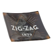 Zig Zag Shatter Resistant Glass Ashtray - Smokey