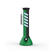 14" Rebound Silicone Beaker Bong - Black & Green