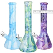 13'' MARBLED BEAKER GLASS BONG