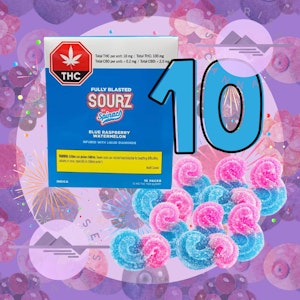 Spinach - FULLY BLASTED BLUE RASPBERRY WATERMELON SOURZ - SPINACH - 10PACK