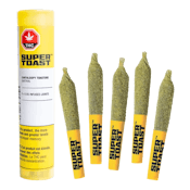Cantaloopy Toasters 5 x 0.5g Kief Coated and Distillate Infused Pre-Rolls by Super Toast