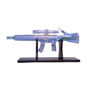 Arsenal Long Piston Glass Bong (Black)