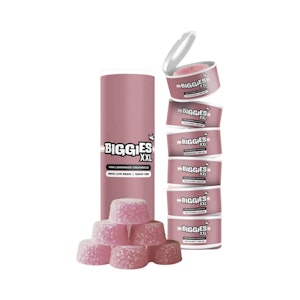 BIGGIES - Pink Lemonade Creamsicle Live Resin 2:1 CBD:THC Gummies 6pk