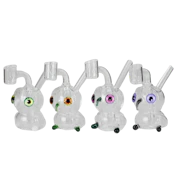 4" Owl Glass Dab Rig Gray