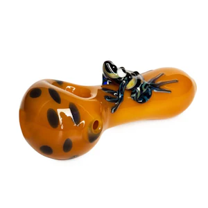 Red Eye Glass - 4" FROGGER HAND PIPE YELLOW