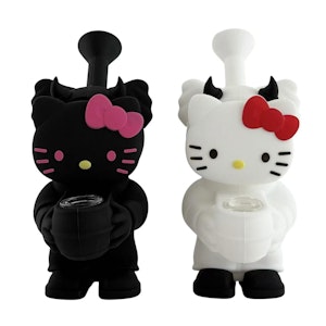 Lit Silicone - H*llo Kitty Silicone Water Bong - WHITE
