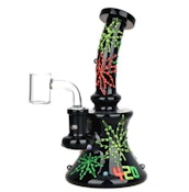 6.5" NEON HEMP GLOW IN THE DARK DAB RIG