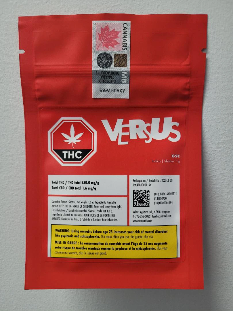 Valens Agritech LTD. - Versus GSC Shatter 1g Main Image