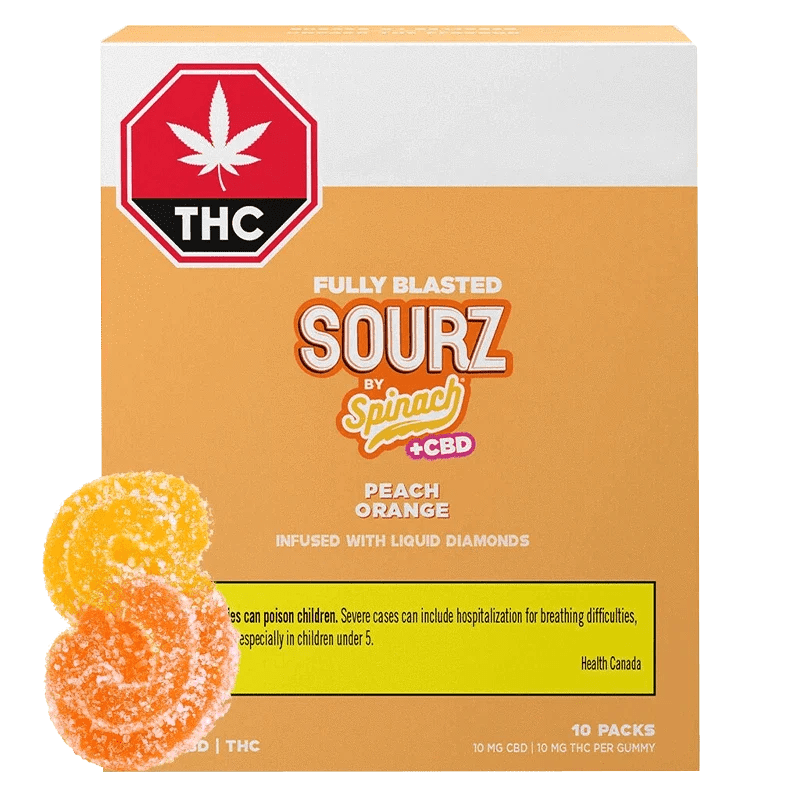 Multipack of 10, Fully Blasted Peach Orange 1:1 THC | CBD 1 x 10mg Soft Chews