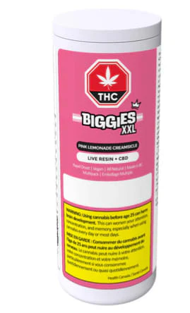 BIGGIES - PINK LEMONADE CREAMSICLE LIVE RESIN THC:CBD CHEWS - 48 Main Image