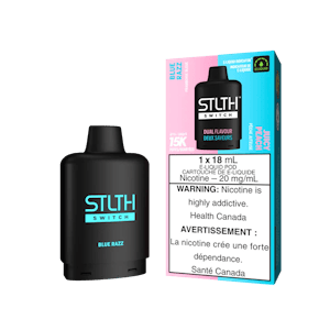 STLTH SWITCH POD - Blue Razz / Juicy Peach - 15K Puffs  Dual Flavour - 20 mg/mL