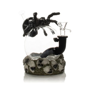 LIT Silicone  - ACC - LIT Silicone - 7.5" Tall Spider & Skulls Water Pipe