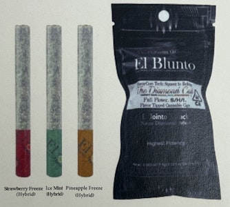 El Blunto - El Jointo -The Diamond Cut - Flavoured Tip - Strawberry Mint, Pineapple Freeze, Ice Mint 3 x 0.6g Pre-Rolls