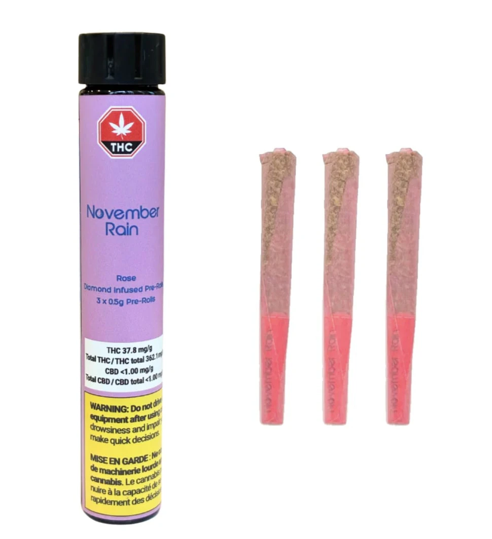 November Rain - November Rain | Diamond Infused Rosebuds pre rolls | 3 x 0.5g Main Image