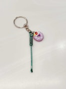 Bud Kitten Dab Tool Keychain - Green + Purple Donut