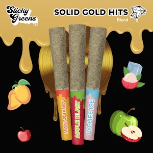Sticky Greens - Solid Gold Hits Liquid Diamond Infused Multipack (0.5g x 3PR) - Sticky Greens
