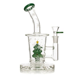 West Coast Gifts - ACC - Red Eye Glass - Christmas Tree Bubbler - 8.5''