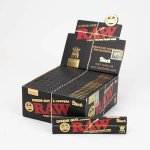 One whole sale - raw black natural unrefined rolling paper 1 1/4