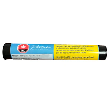 Partake - Premium Apricot Frost 1 x 1g Glass Tip Pre-Roll - Partake