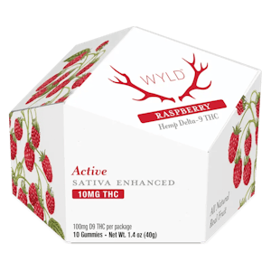 Wyld - [100mg] Wyld Raspberry 10pc THC Soft Chews - Wyld