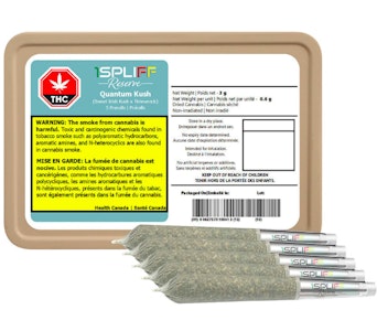 1Spliff Reserve - Quantum Kush Premium Glass Tip Pre-Rolls | 5x0.6g