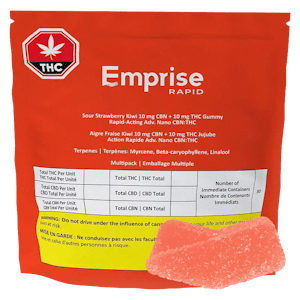 Emprise RapidRelief - Multipack of 30, Sour Strawberry Kiwi 10 mg CBN + 10 mg THC