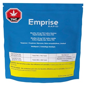 Emprise RapidRelief - Multipack of 30, BlueRaz 10 mg THC Indica