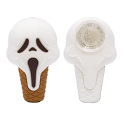 White Scream Mask 3 Inches Silicone Pipe