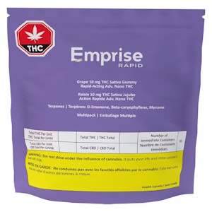 Emprise RapidRelief - Multipack of 30, Grape 10 mg THC Sativa