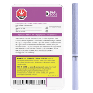DAB BODS - Harlequin Super Slim Electric Dartz Lights 10 x 0.4g Pre-Rolls