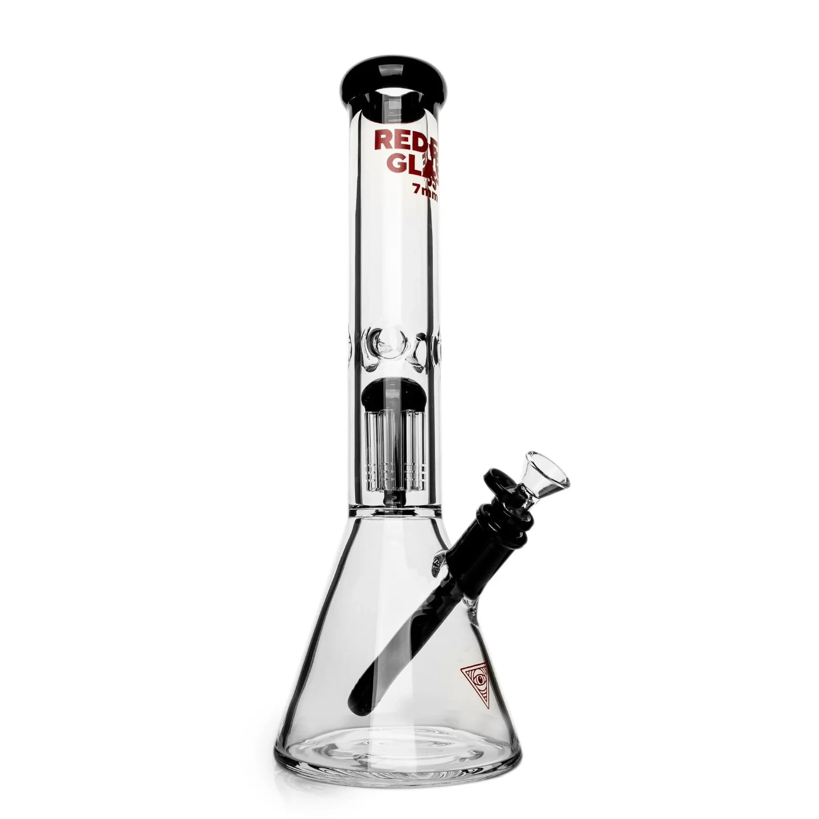 WEST COAST GIFTS - RED EYE GLASS 15" 7mm Thick Wildwood Dual Chamber Beaker Base Water Pipe With 8-Arm Tree Perc-Black Main Image