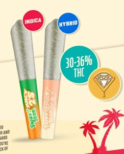 Papa's Herb - White Peach & Apple Apricot Liquid Diamond Infused 2 x 0.5g Pre-Rolls by Papa's Herb