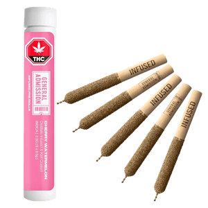 GENERAL ADMISSION - Cherry Watermelon 5 x 0.5g Distillate Infused Pre-Rolls