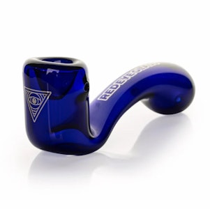 Red Eye Glass - Red Eye Glass 5" Sherlock Hand Pipe - Blue