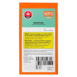 Palmetto - Palmetto Orange Bud PALS 10 x 0.4g Pre-Rolls - Palmetto