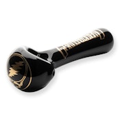 4.5" Black & Gold Steal Your Face Spoon Hand Pipe