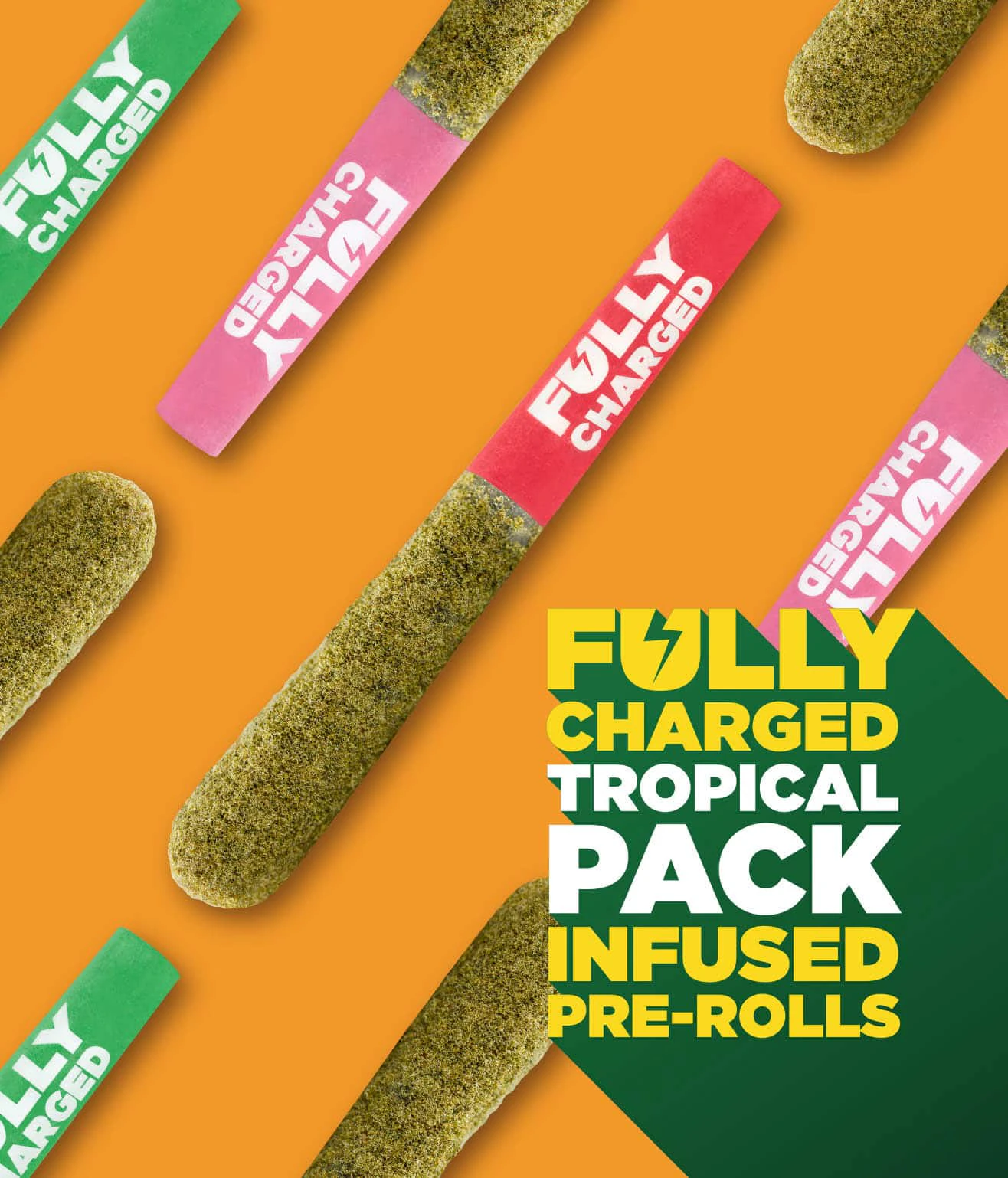 Spinach  - Spinach - Tropical Pack Diamond infused/ Kief Coated - 3x0.5g Main Image