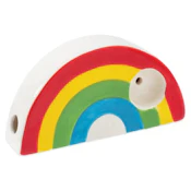 Wacky Bowlz  - 3.5" Rainbow Ceramic Pipe