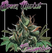 Green Market Juicy Graffiti Bud (Black) Hoodie - Large